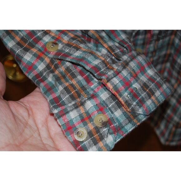 Woolrich men's Flannel button down short Plaid Men's 2XLT Tall - Picture 6 of 7